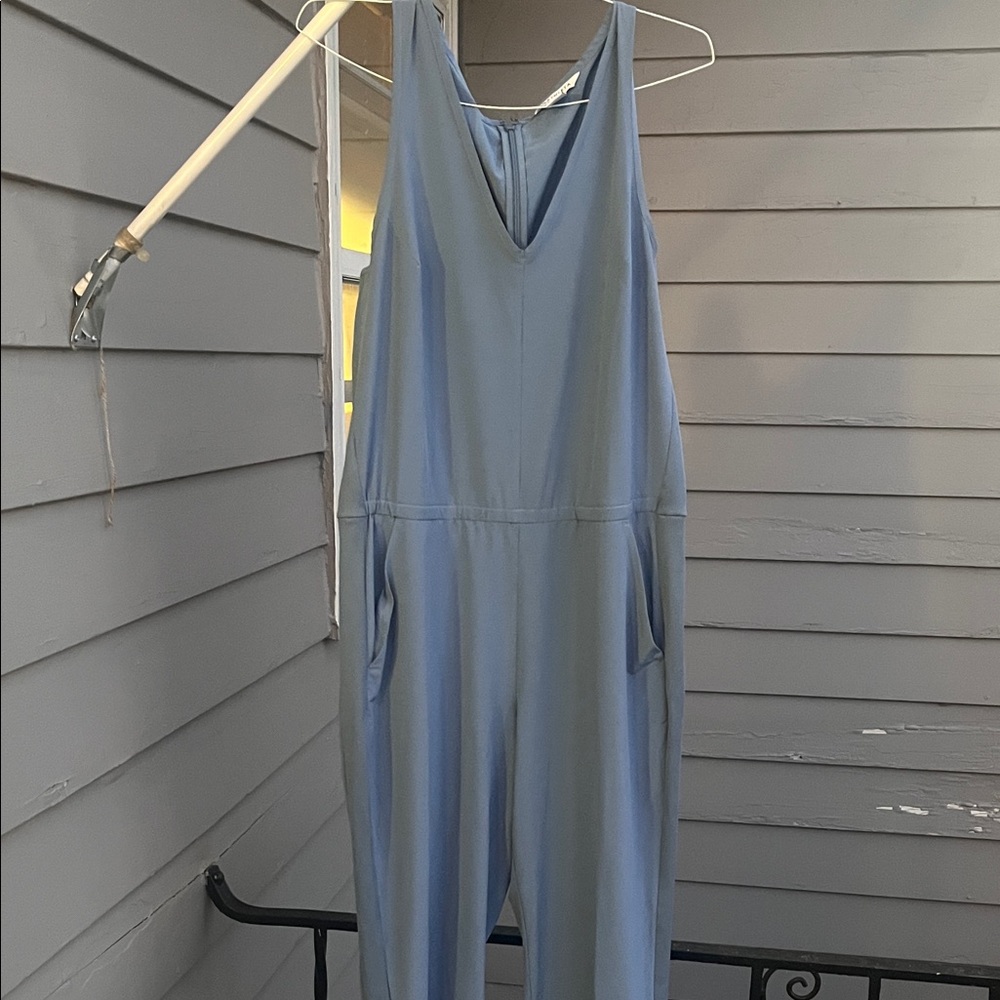 Athleta Light Blue Sleeveless Jumpsuit